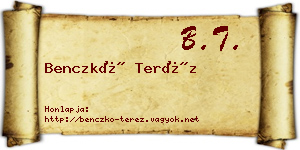 Benczkó Teréz névjegykártya